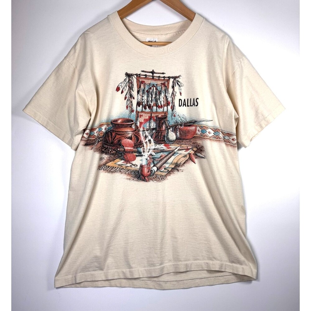 Vintage Southwestern Dallas T Shirt Mens Large 1993 Anvil USA Graphic San Segal